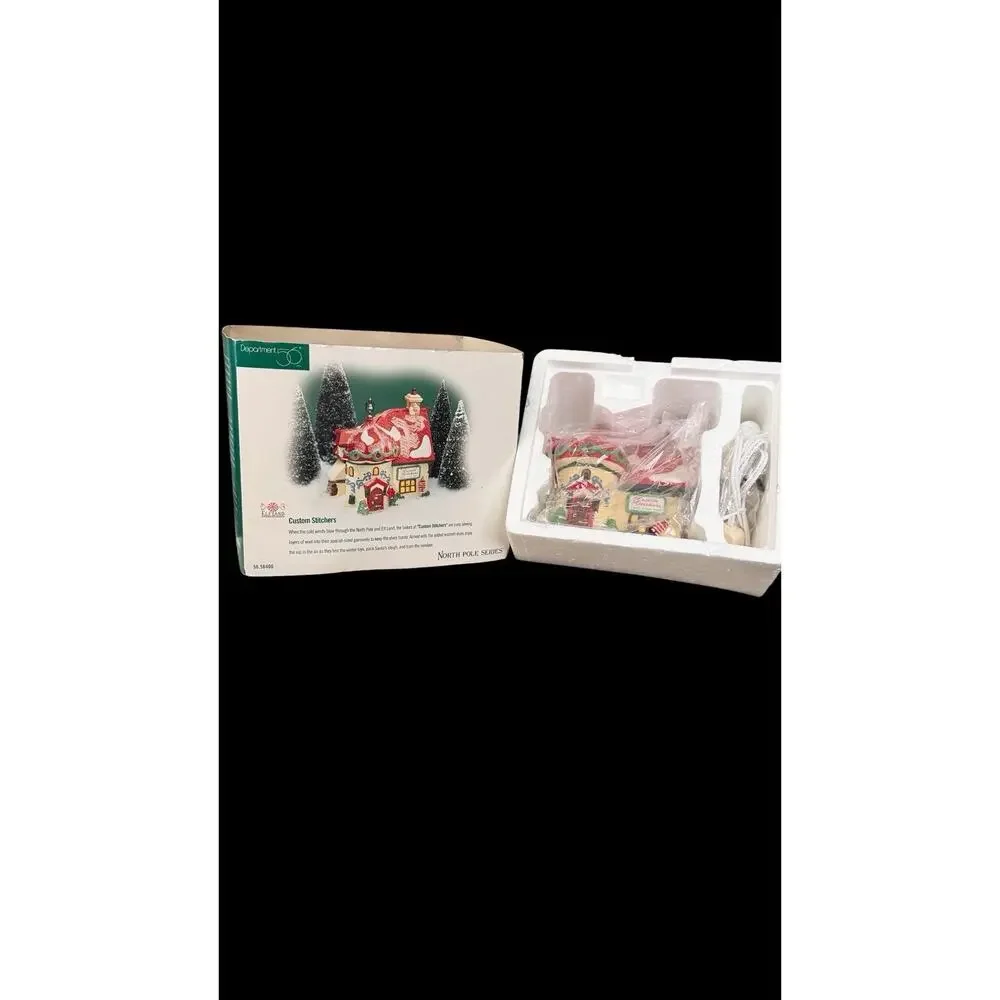 Vintage 1998 Dept 56 “Custom Stitchers” North Pole Series ElfLand House Village